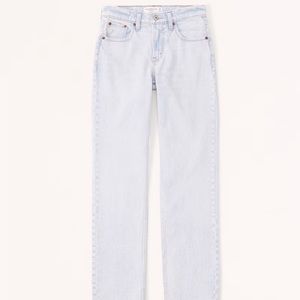 Abercrombie mid rise straight jeans